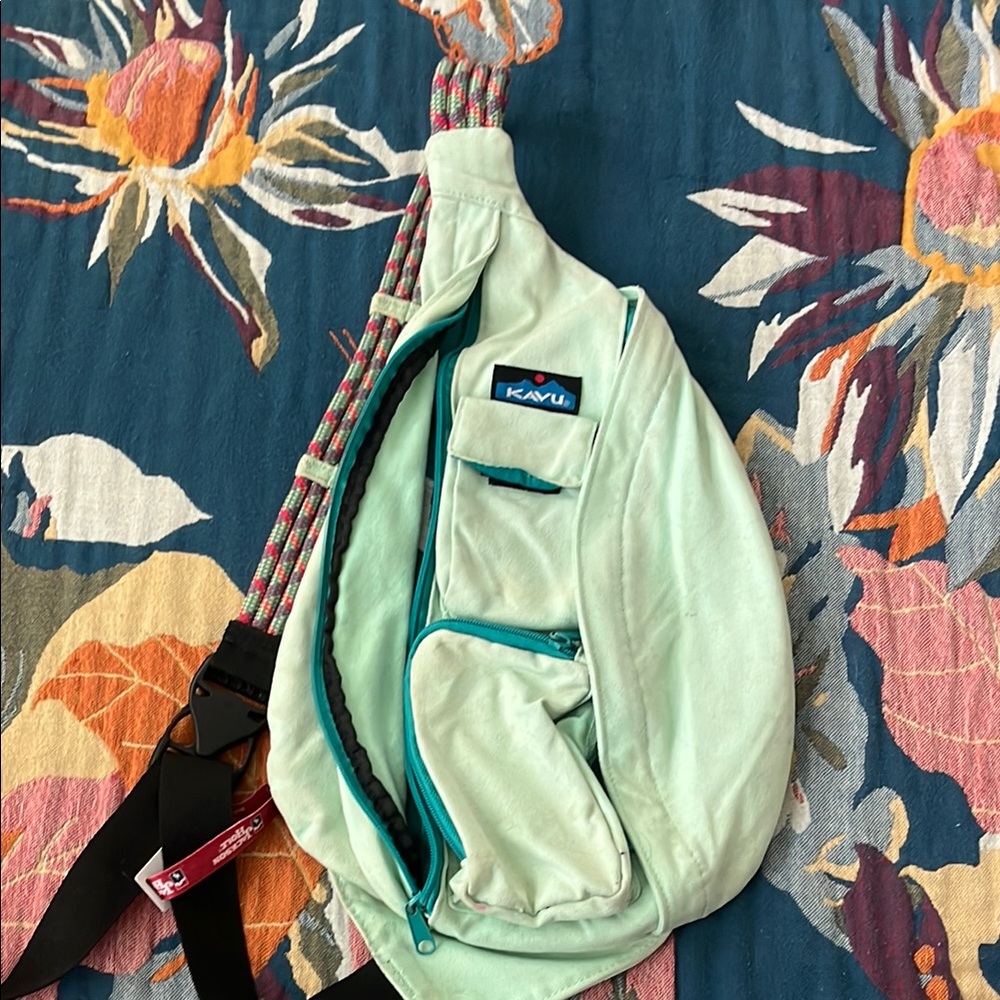 KAVU Mint Green Rope Sling Bag